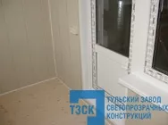 Отделка балкона и остекление профилем Рехау #2
